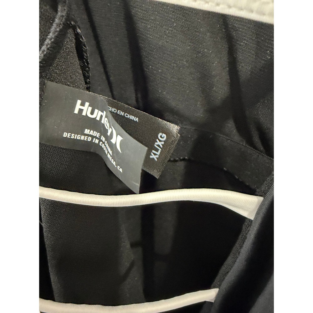 SOLDDDHurley Womens Black White Logo One Piece Swimsuit Open Back XL - Picture 5 of 5